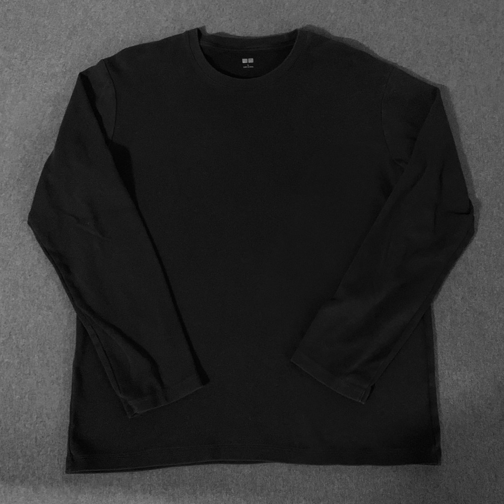 UNICLO Soft Touch Crew Neck Long Sleeve | BLK | L